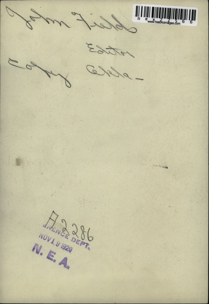 1920 Press Photo John Fields editor in Oklahoma