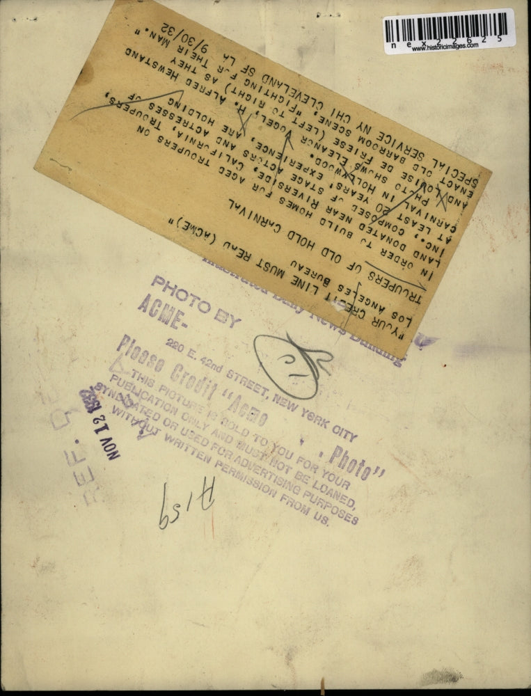 1932 Press Photo Troupers Inc Carnival Hollywood E Vogel H A Hewstand L Friese