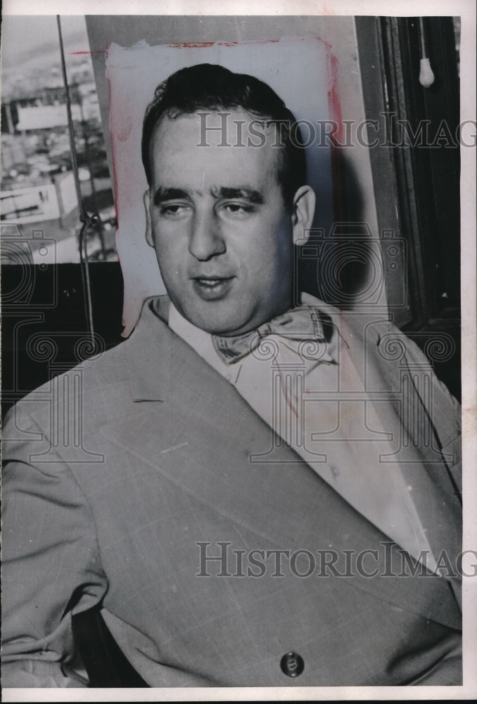 1953 Press Photo Elmer Dolan Indicted Federal Grand Jury Perjury Charge St Louis