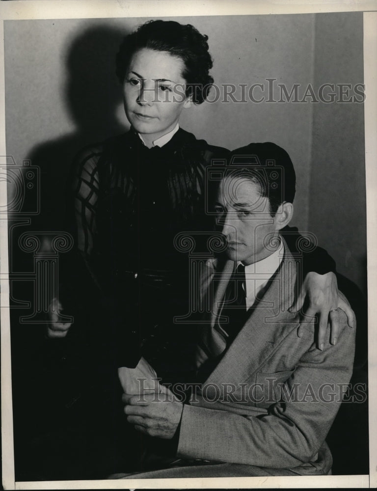 1936 Press Photo James and Leona Henderson in Thomas Patton Shooting Trial