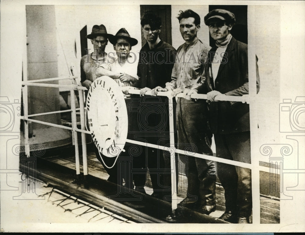 1928 Press Photo Stowaways Survive S S Steel Inventor Fumigation in Baltimore