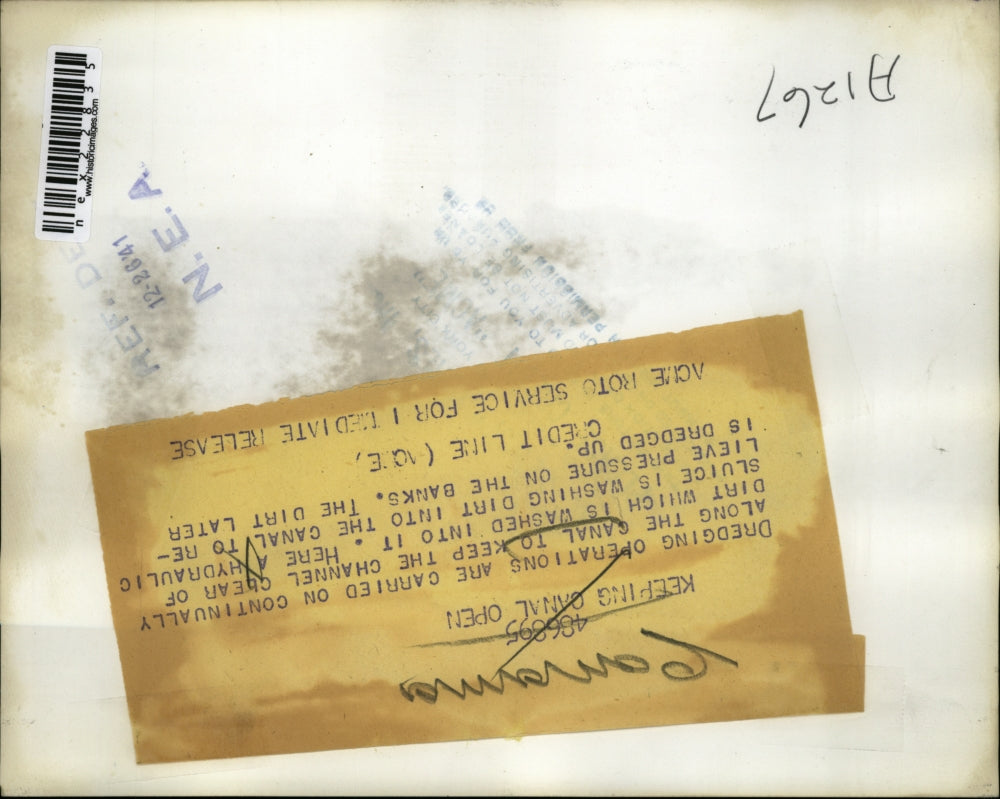 1941 Press Photo Dredging ops to clear path for the Panama Canal