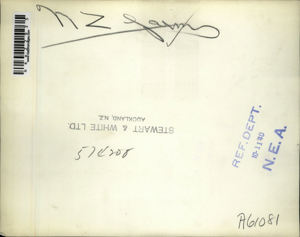 1940 Press Photo New Zealand farms sen in an air view