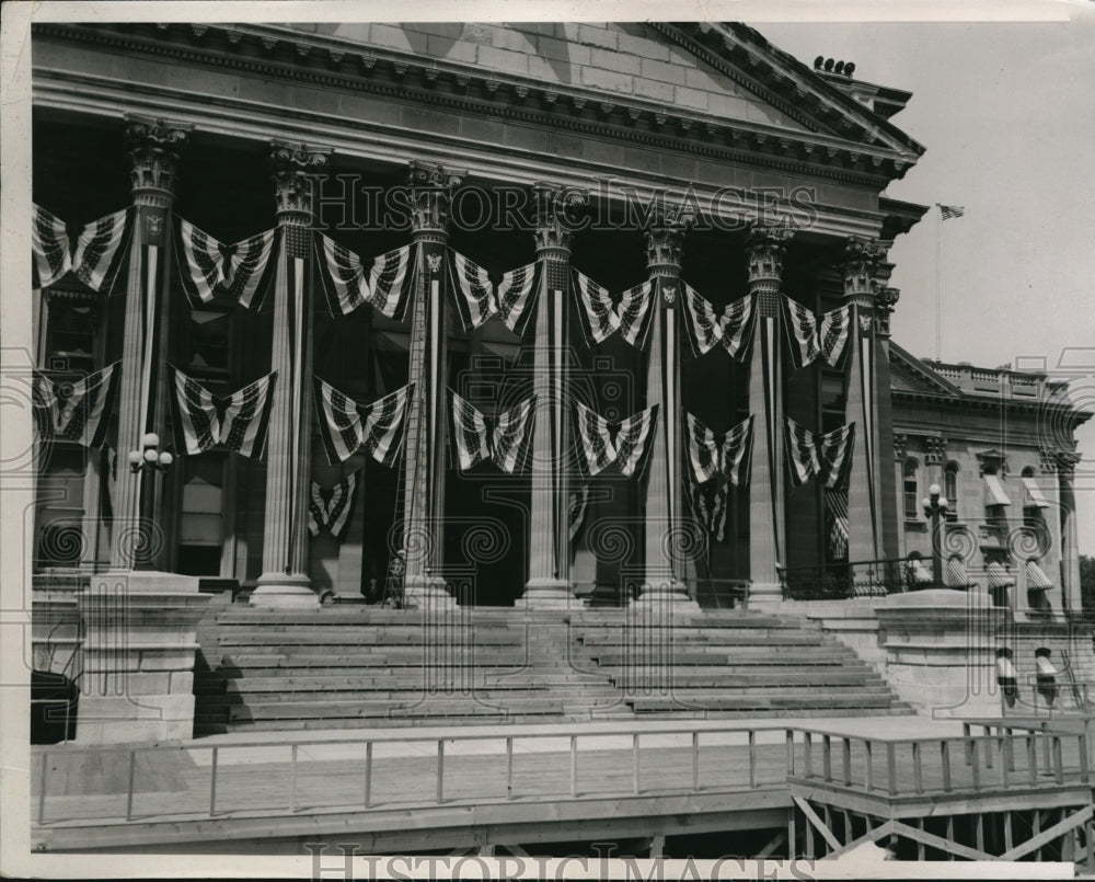 1936 Press Photo State Capitol building in Topeka Kansas