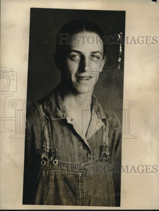 1925 Press Photo Hayden Smith age 17 Schnectady NY killed Z Nickerson