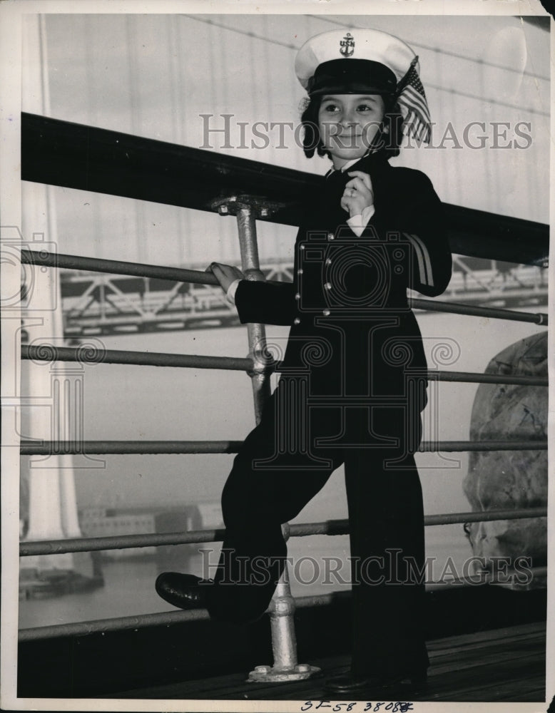 1940 Press Photo San Francisco Dixie Lee Pickles age 8 refugee from orient