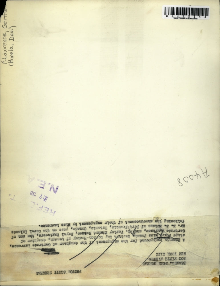 1938 Press Photo Pamela B GOrdon Howley, Lt Farley Hohmer in Bermuda