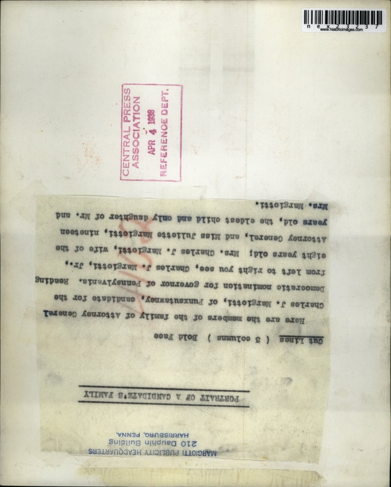 1938 Press Photo Charles Margiotti Jr., Mrs Charles Margiotti, Juliette