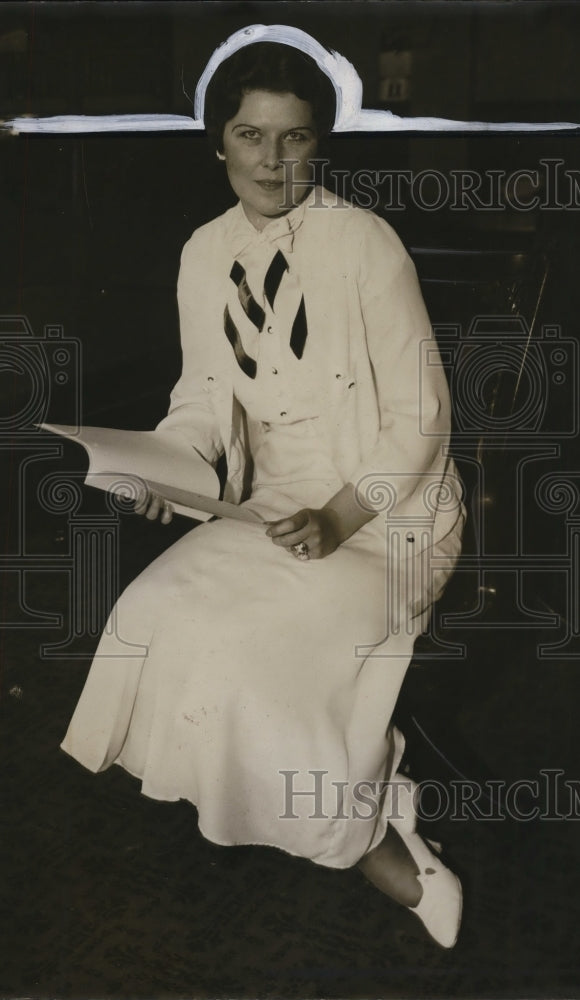 1934 Press Photo Miss Eleanor Kelly Bowlen Green Ohio