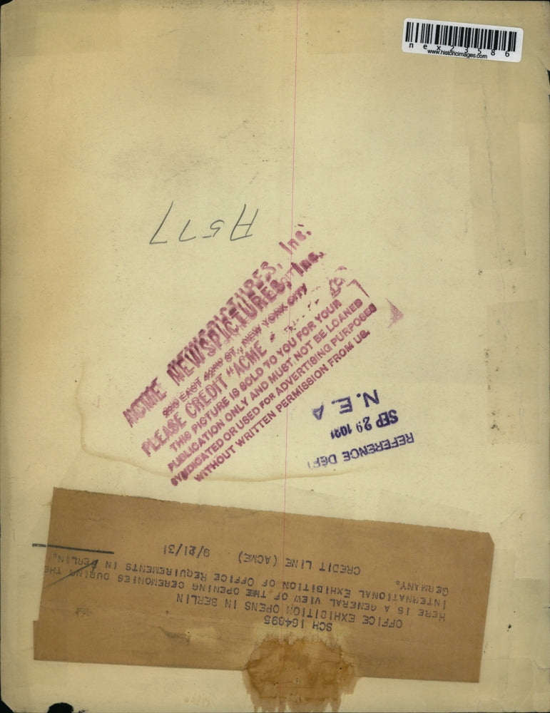 1931 Press Photo Opening ceremonies at Intnal Exhibit of IBA in Berlin