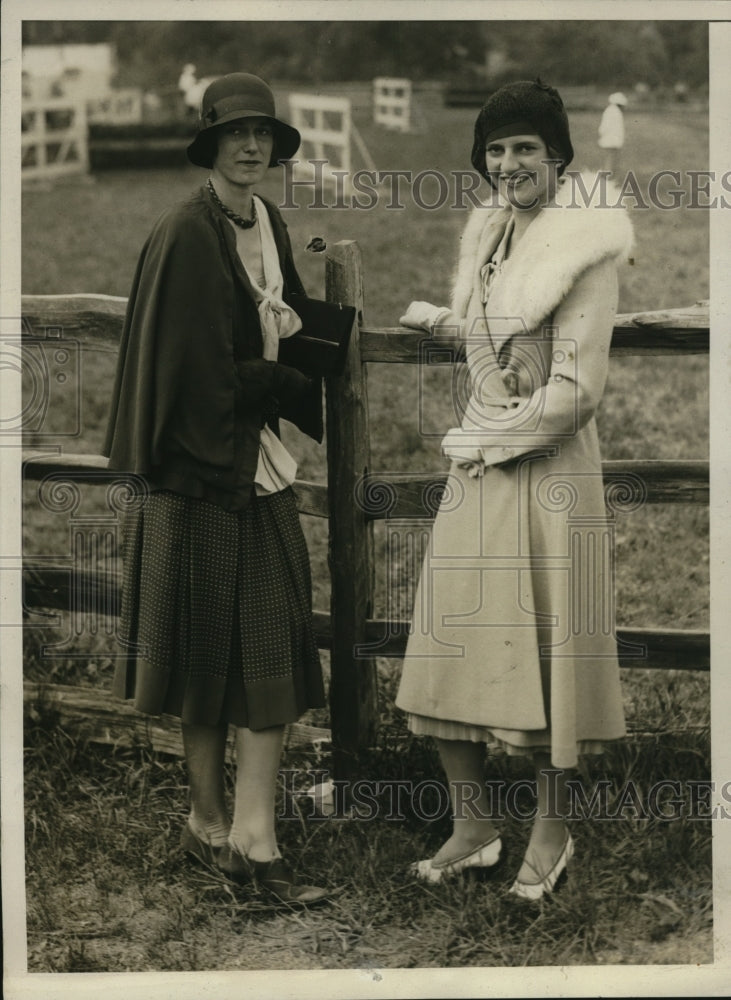 1930 Press Photo Gertrude Lamont & Billie Pratz at Natl Horse Show in Md