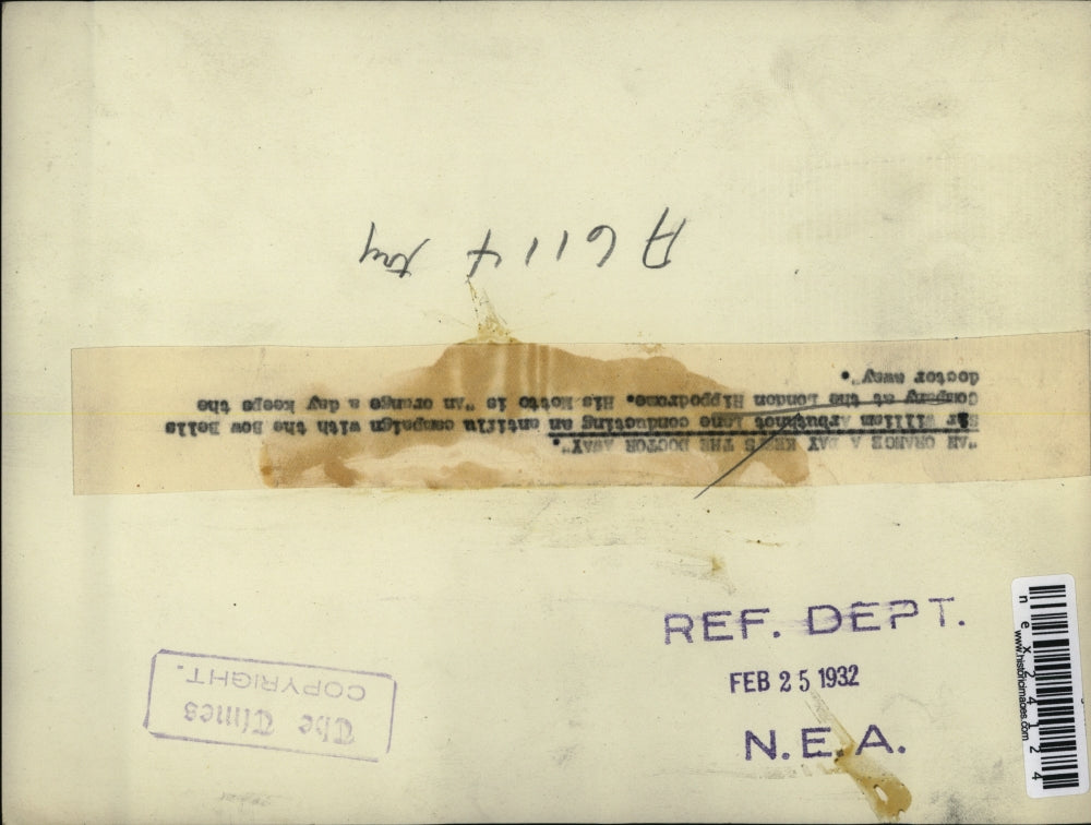 1932 Press Photo Sir William Arbuthnot, Bow Bells Company, London Hippodrome