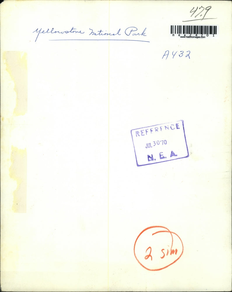 1970 Press Photo Yellowstone National Park horses & riders