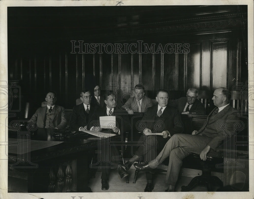 1931 Press Photo Front row: Rick A. Lang, Robert Rochan, J.R. Morris, Parker