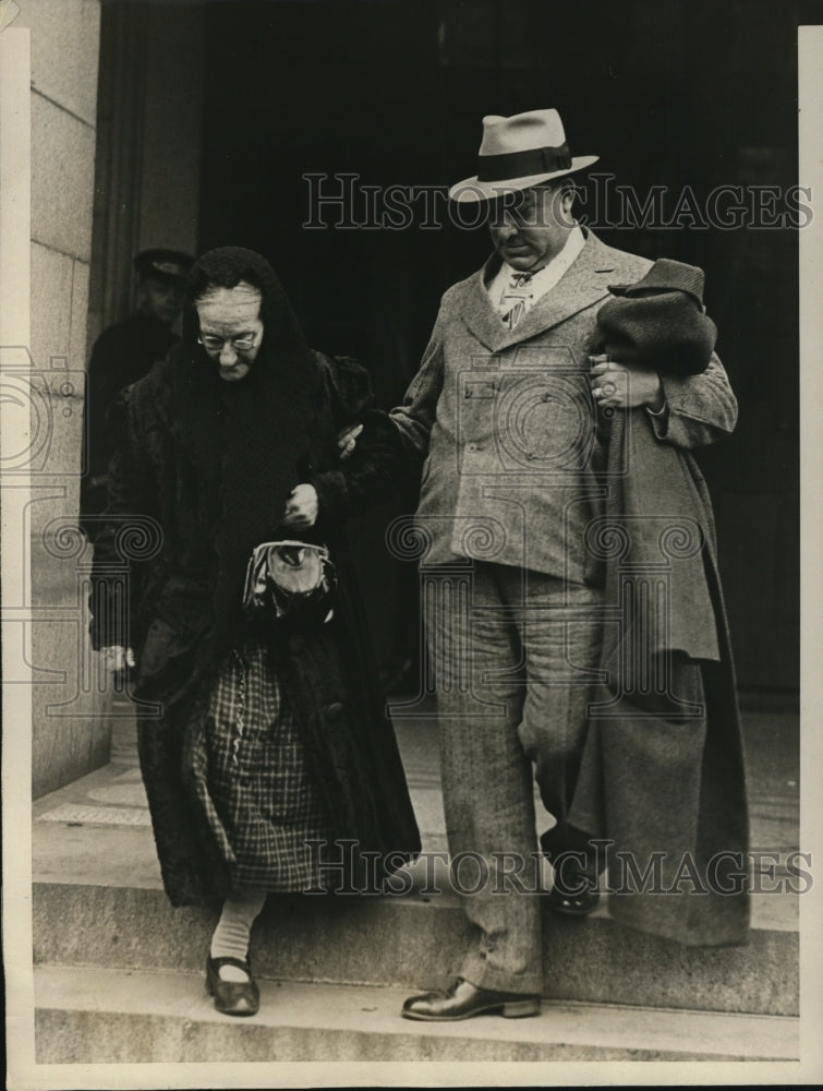1929 Press Photo Mrs Mary Fisher &amp; Wm Fickes at trial of John Blymer
