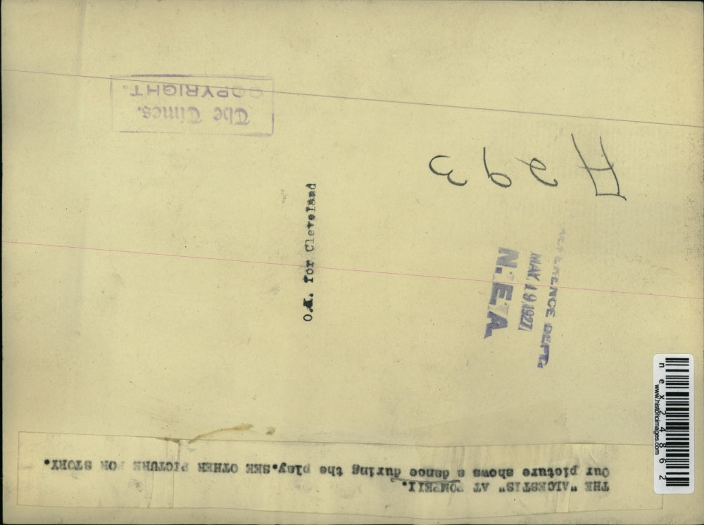 1927 Press Photo Alcestis at Pompeii - nex24862