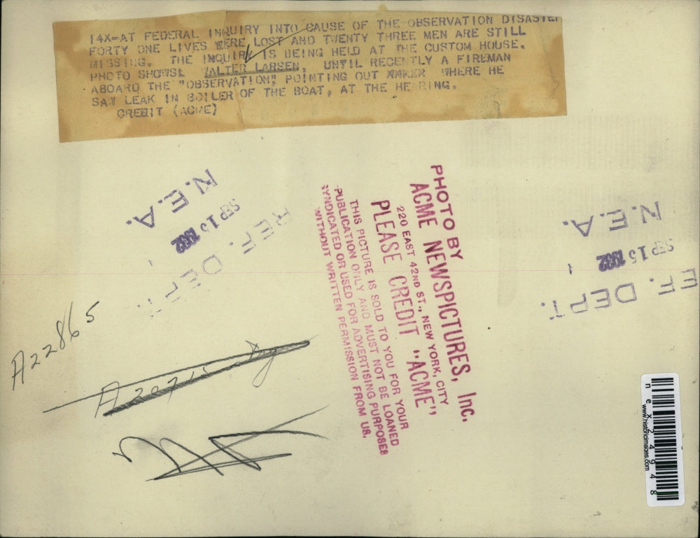 1932 Press Photo Federal inquiry into cause of the Observation disaster.