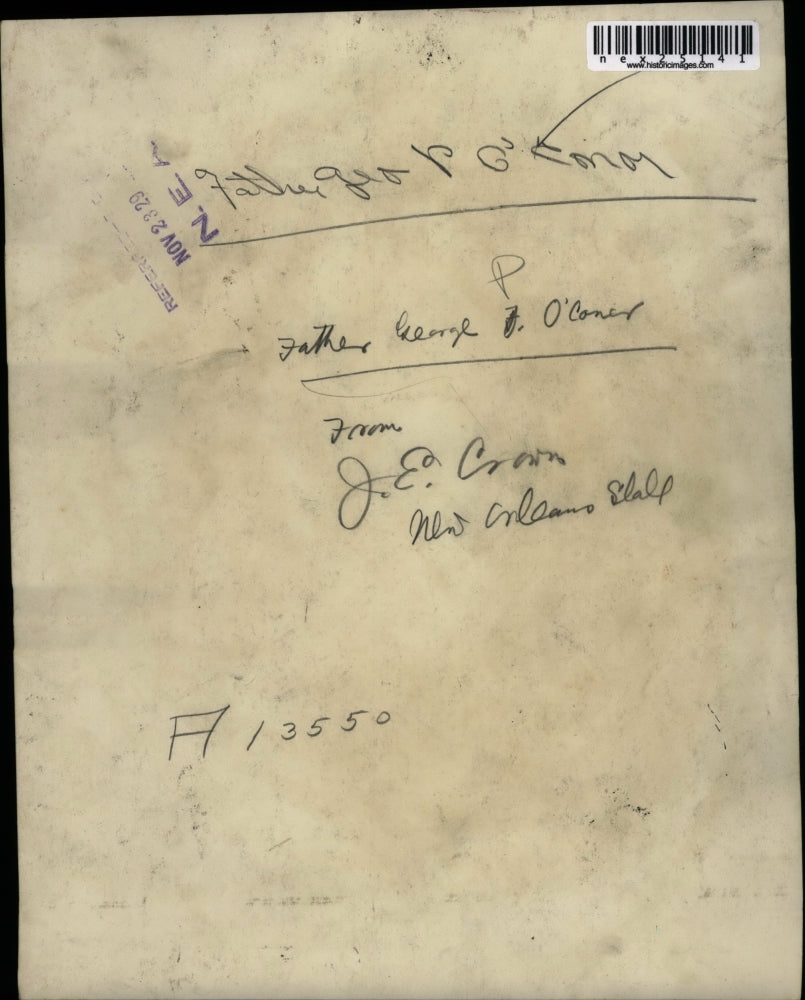 1929 Press Photo Father George O O'Connor of New Orleans LA