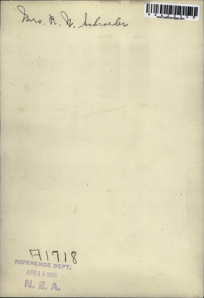 1920 Press Photo Mrs R.W. Schroeder