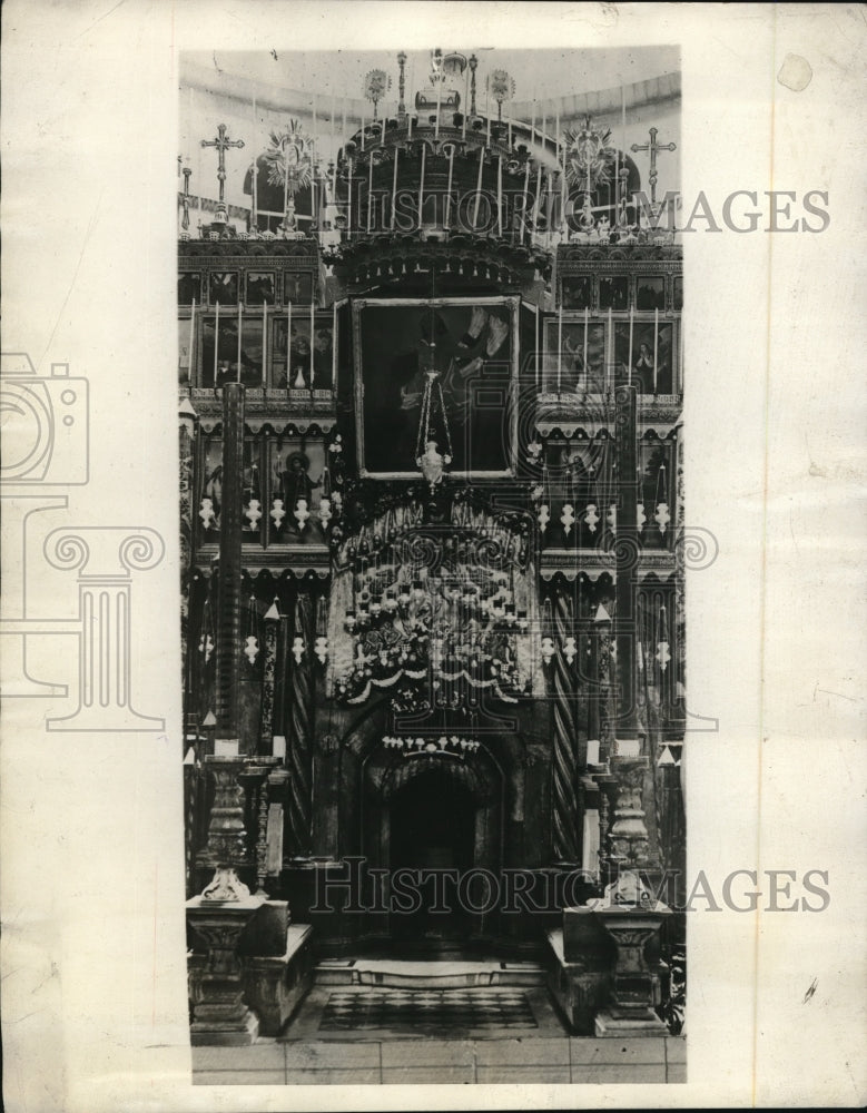 1930 Press Photo Holy Sepulohre Damaged by Earthquake