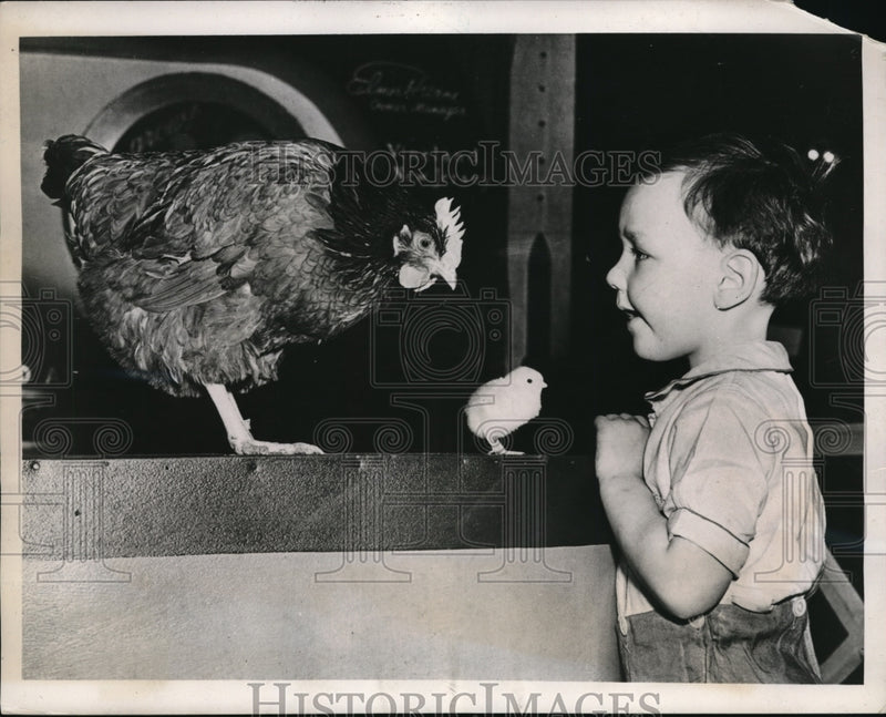 Load image into Gallery viewer, 1940 Press Photo Bobby Dawson Jr at the Annual NJ State Dept of Agriculture show
