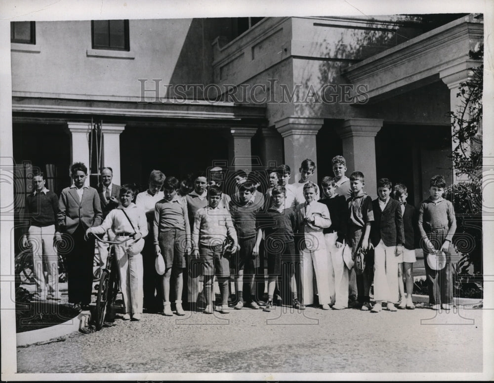 1934 Press Photo Boys from Buckley School Vacations in Bermuda