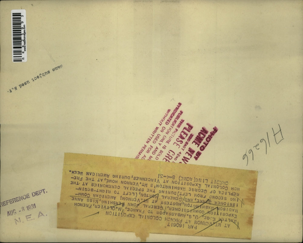 1931 Press Photo US Amb to France Walter Edgem M Olicier, AM Washington