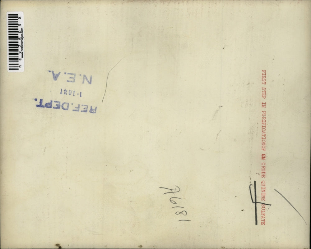 1941 Press Photo 1st step in purification of crude quinine sulphate