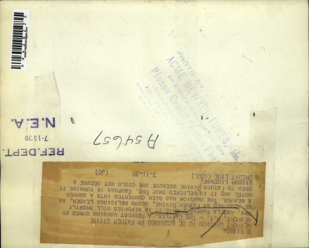 1930 Press Photo Newport Rhode Island, The Cartler Mansion owned by Mrs Angela