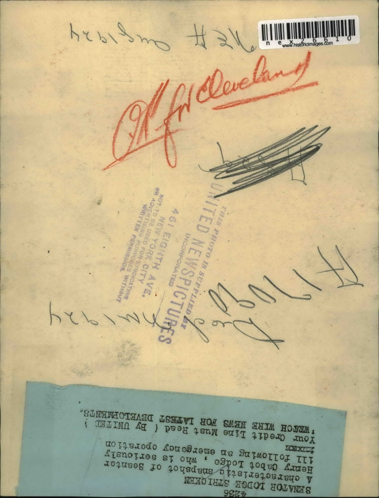 1924 Press Photo Senator Henry Cabot Lodge