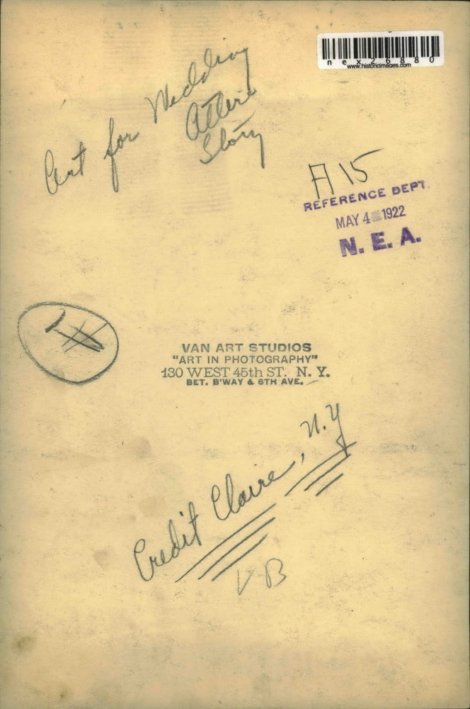 1922 Press Photo Wedding Attire Story - nex26880