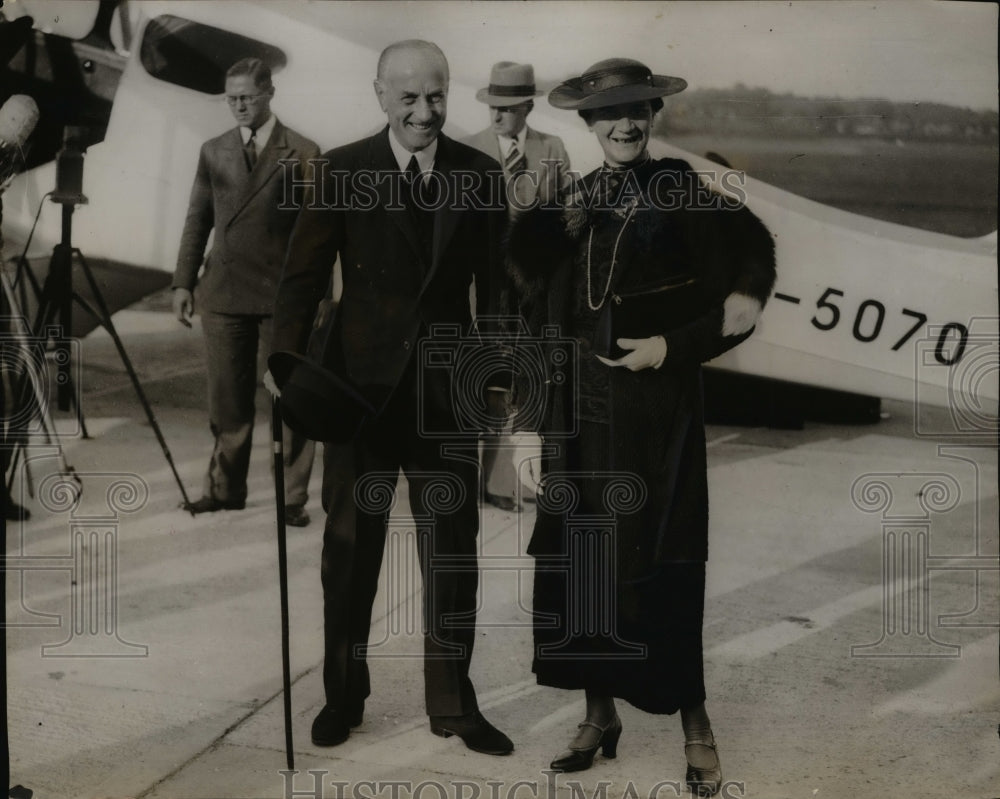 1930 Press Photo Sir Samuel Hoere British Foreign Minister with his wife