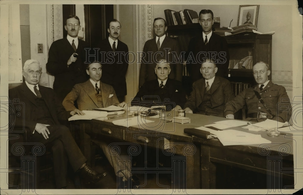 1926 Press Photo Adm. H A Jones, A T Long, Gen. D E Nolan, Hugh Gibson in Geneva
