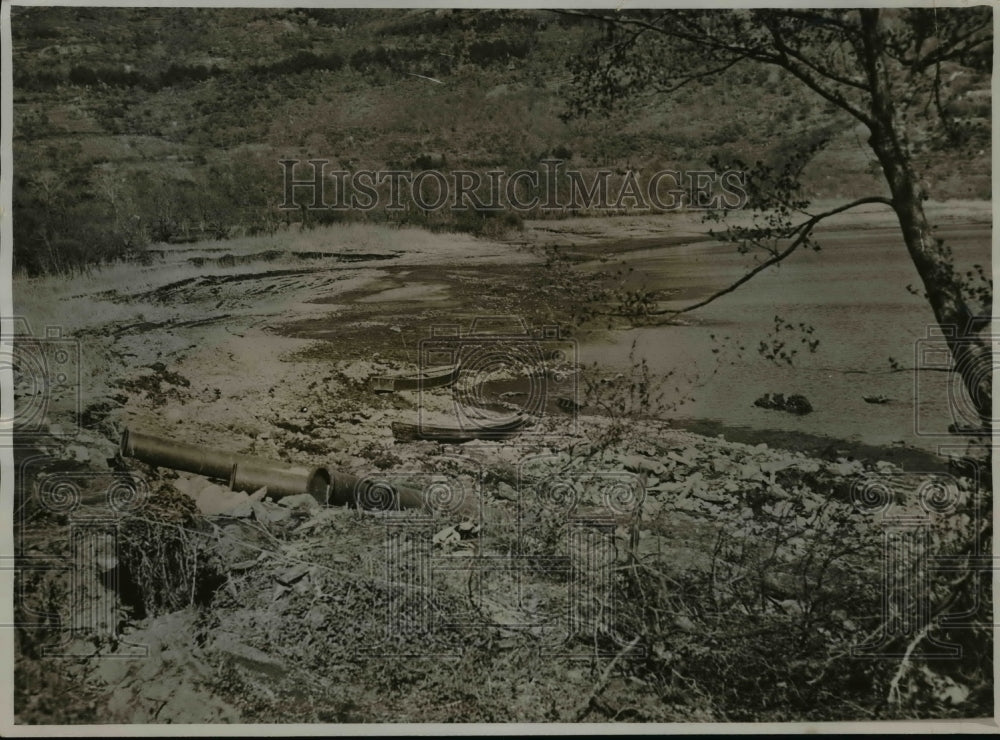 1929 Press Photo Draining of Lake Nemi - nex27235