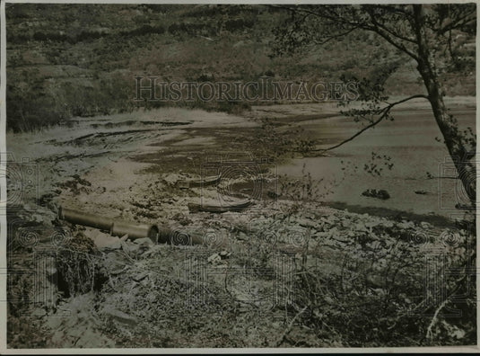 1929 Press Photo Draining of Lake Nemi - nex27235