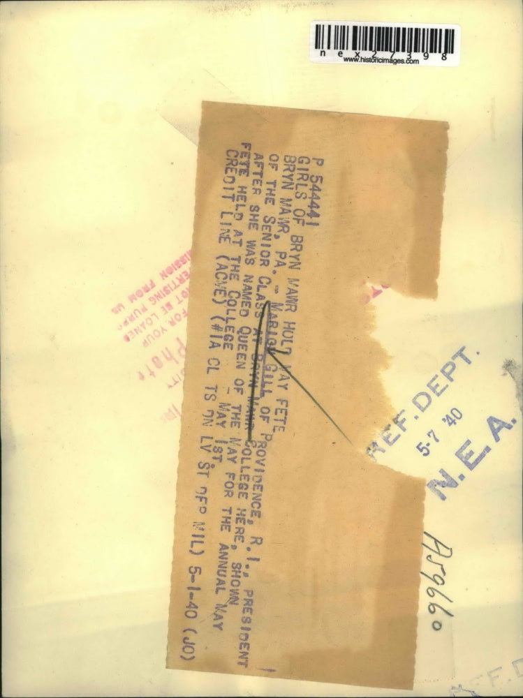 1940 Press Photo Marign Gill, President of the Senior Class at Bryn Mawr College