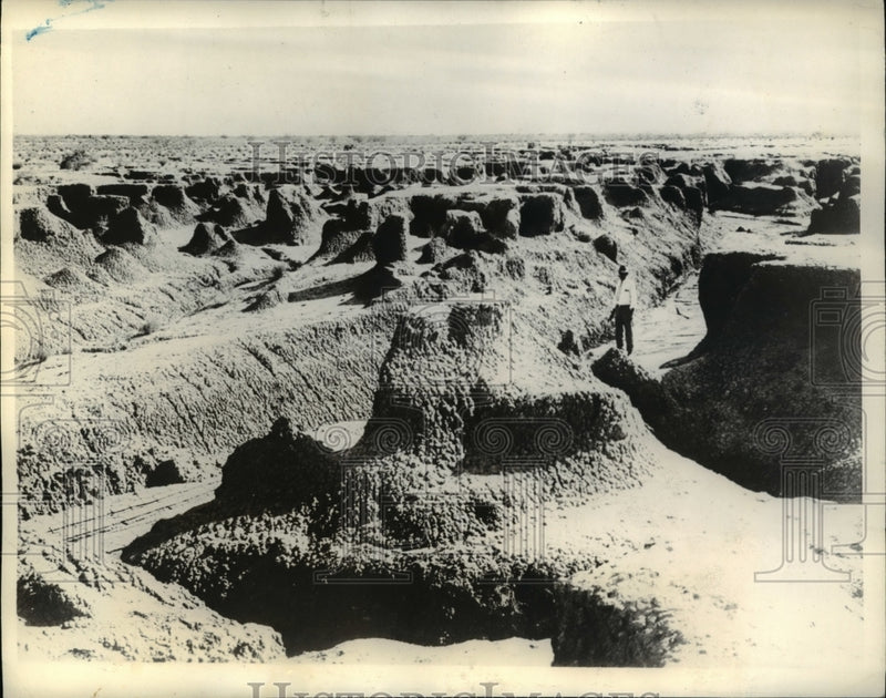 Load image into Gallery viewer, 1934 Press Photo Erosion of Fertile Soil Near Gila River, Arizona &amp; New Mexico
