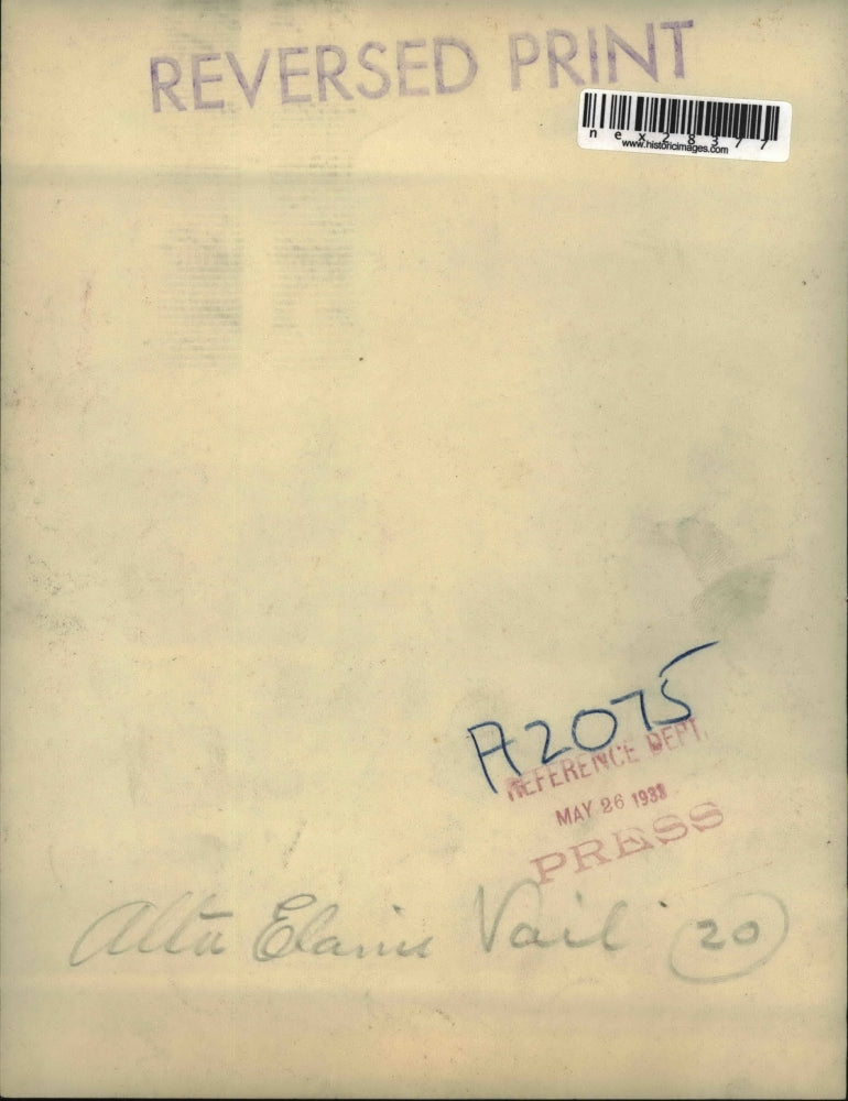 1938 Press Photo Pretty Alta Elanis Vail