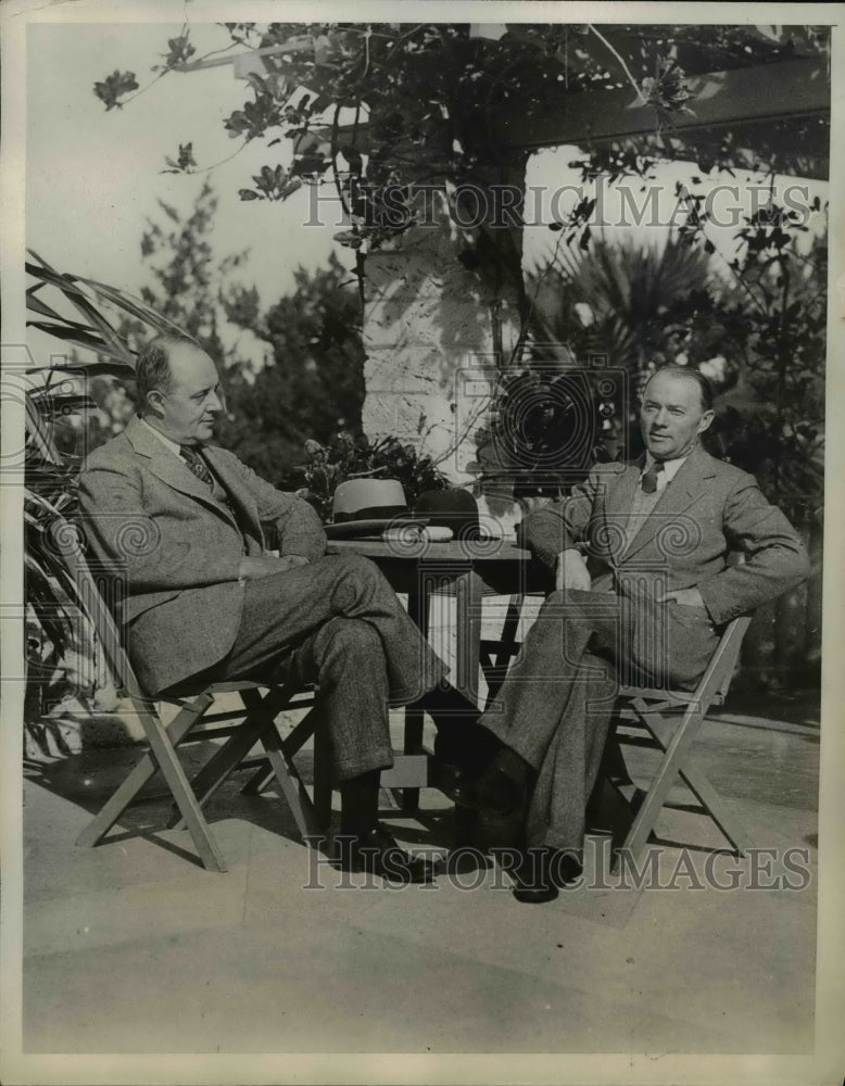 1932 Press Photo L-R RW Dickson of Montreal and Eugene Suter of New York City