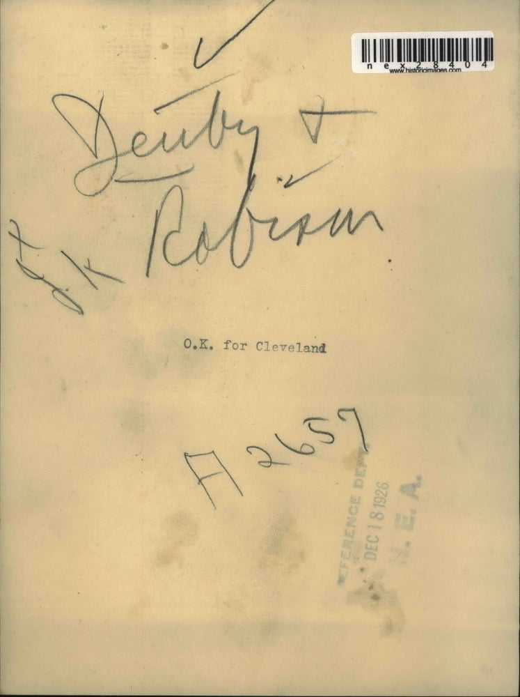 1926 Press Photo Secretary of the Navy Denby with Robinson