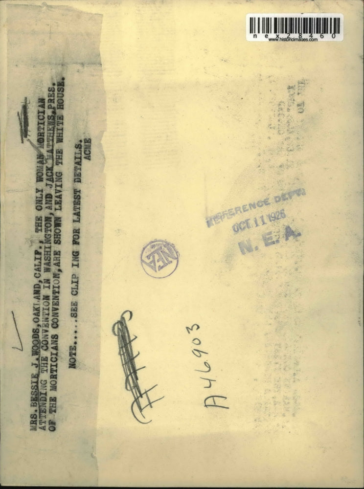1926 Press Photo Mrs Bessie n