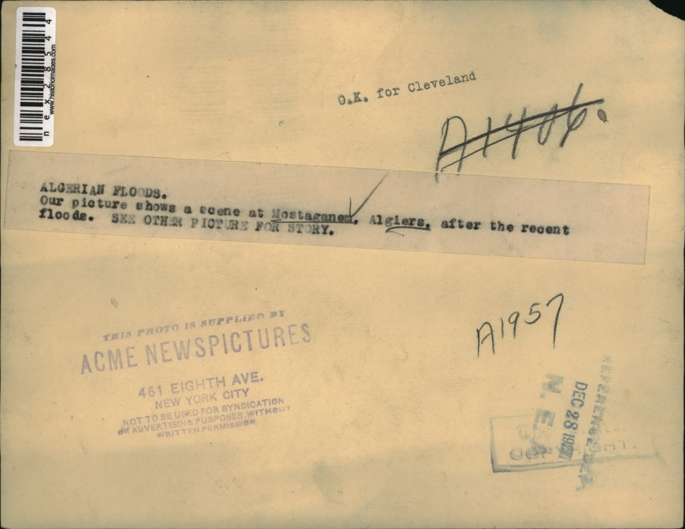 1927 Press Photo Mostaganem Algiers after flood devastation