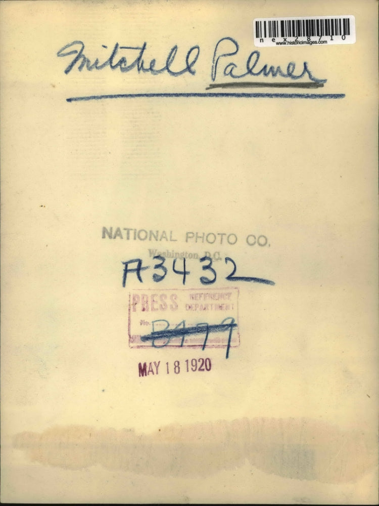 1920 Press Photo Mitchell Palmer - nex28710