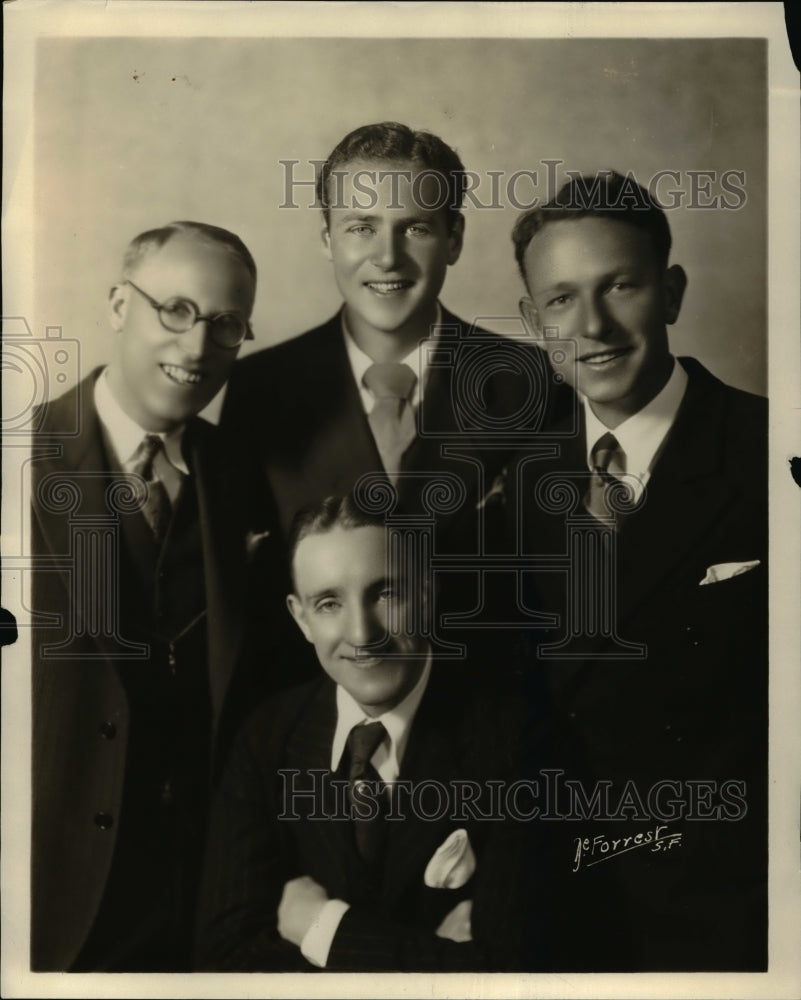 1928 Press Photo National Harmony Houron NBC J Pierce, H Stanton, H Dana,Kennedy