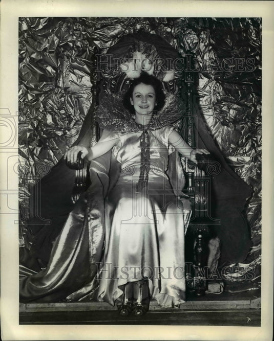 1937 Press Photo Naomi Stapleton Queen of Orangeland in Florida