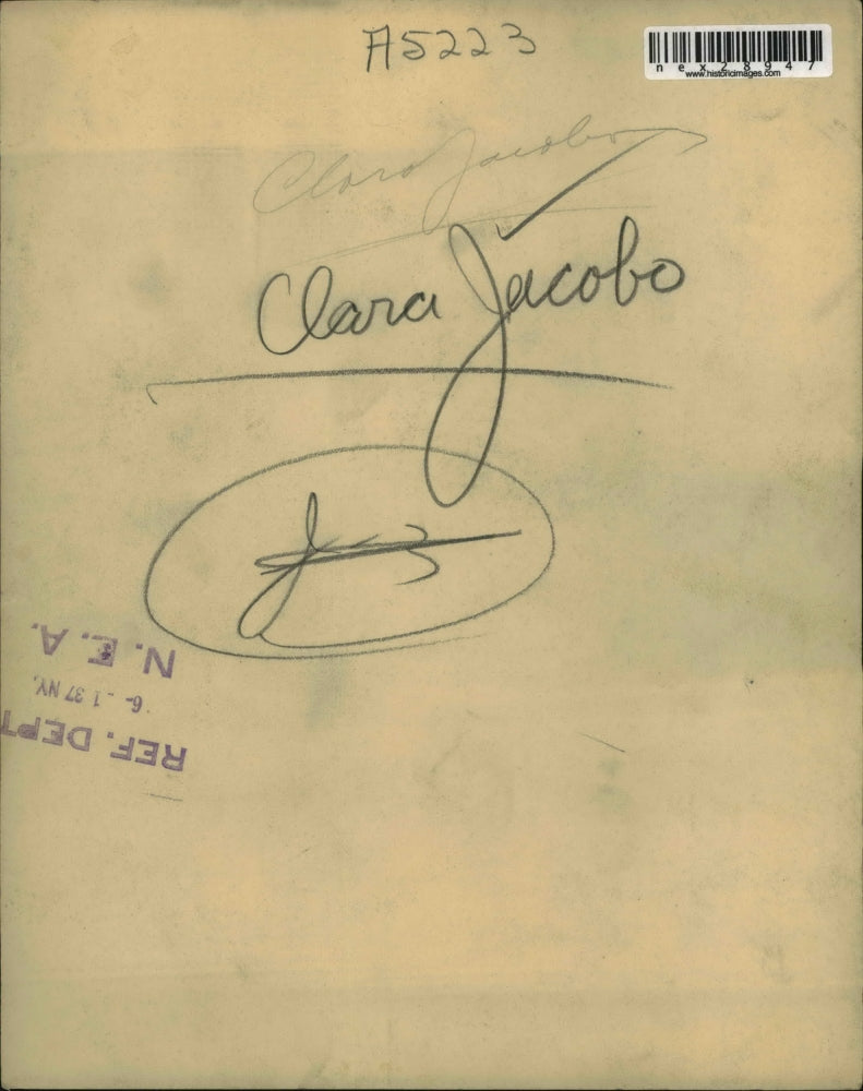 1937 Press Photo Clara Jacobo