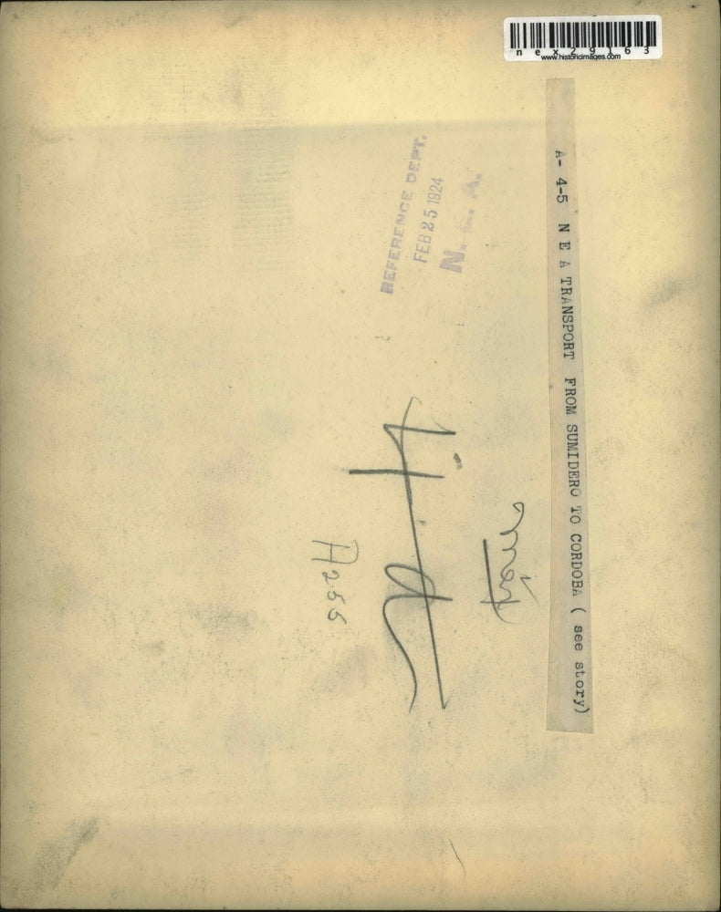 1924 Press Photo NEA transport from Sumidero to Cordoba