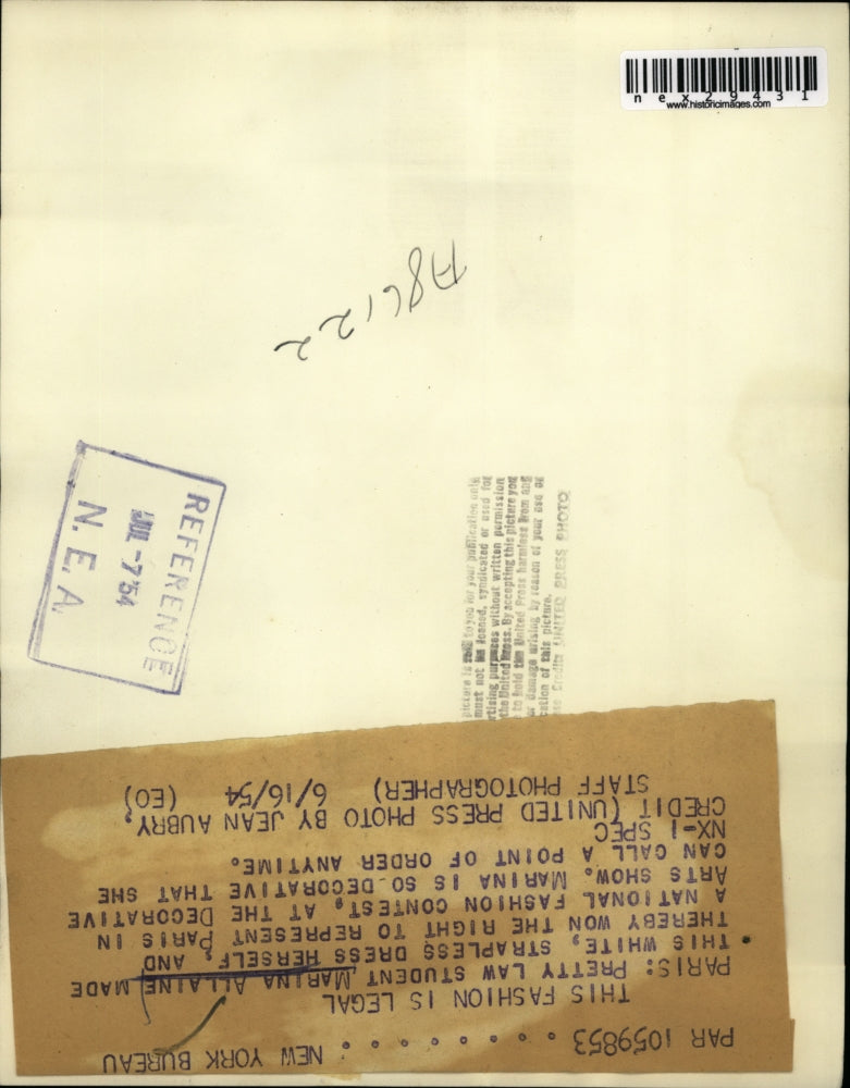 1954 Press Photo Marina Allaine, Pretty Law Student