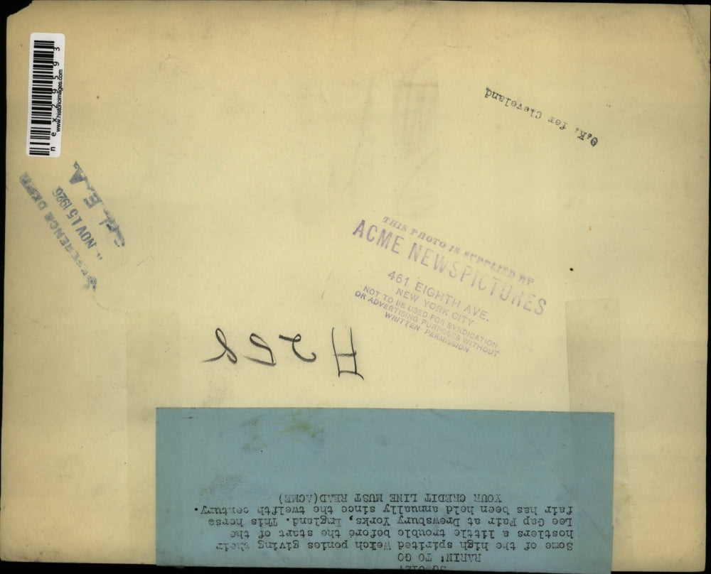 1926 Press Photo Some of the high spirited Welch ponies giving their hostlers a