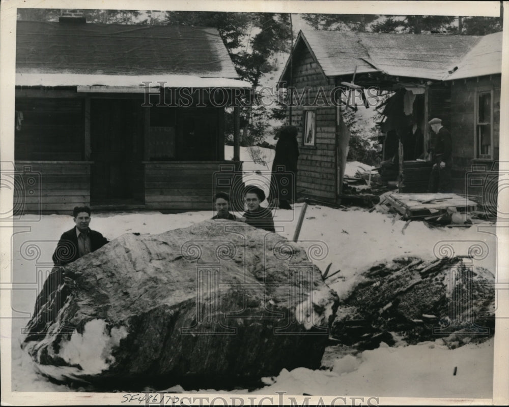 1939 Press Photo Tons of rock crashed the side of Stemwinder mountain killed two